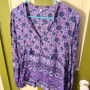 Spell & the Gypsy Floral Boho Peasant Top